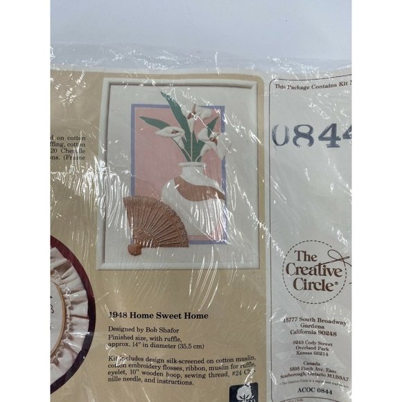 1986 'Calla Lillies' / Home Sweet The Creative Circle Needlecraft Kit No.0844 - Picture 3 of 5